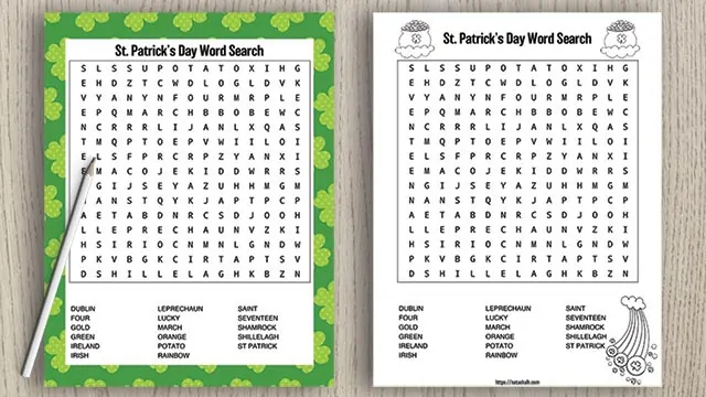 free printable st patrick s day word search the artisan life