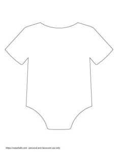 9 Free Printable Baby Onesie Outline Templates - The Artisan Life