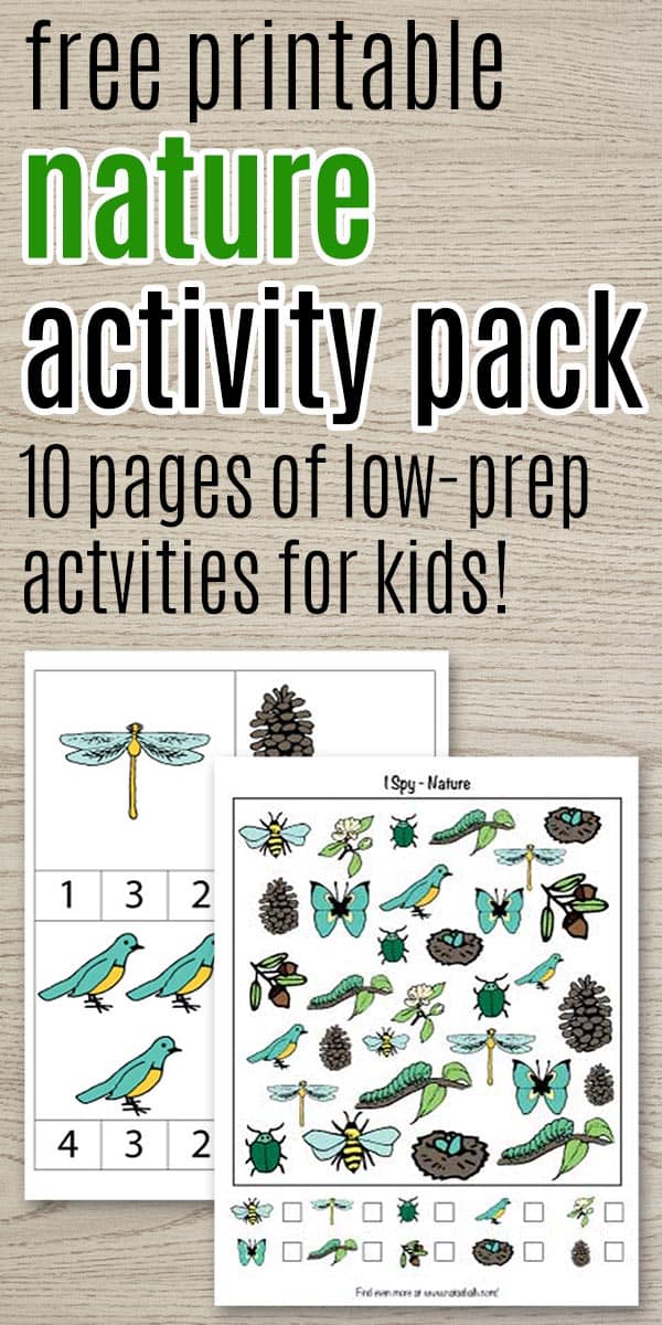 Free Printable Nature Activity Pack - The Artisan Life