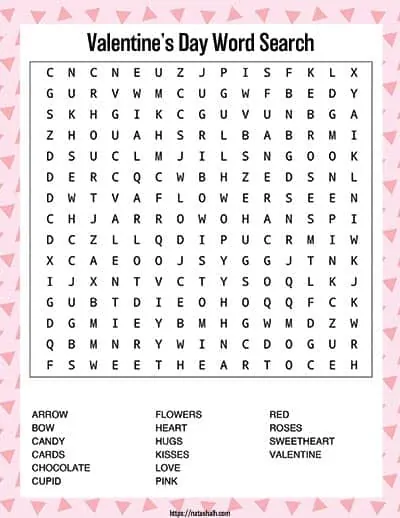 free printable valentine s day word search the artisan life