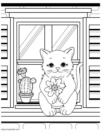 super cute cat coloring pages easy no prep kids activity the artisan life