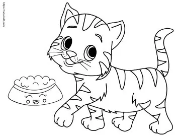 48  Colouring Page Of Cat  HD