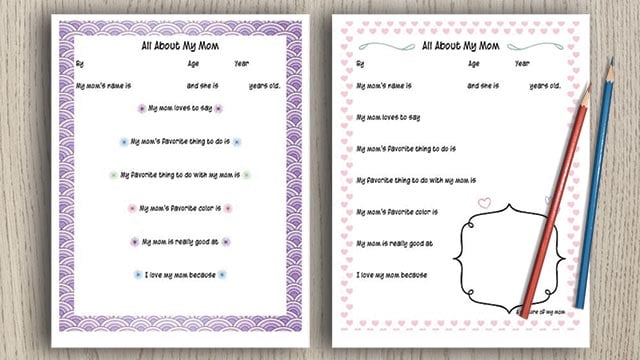 13 Free All About My Mom Printables