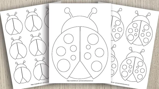 ladybug template black and white