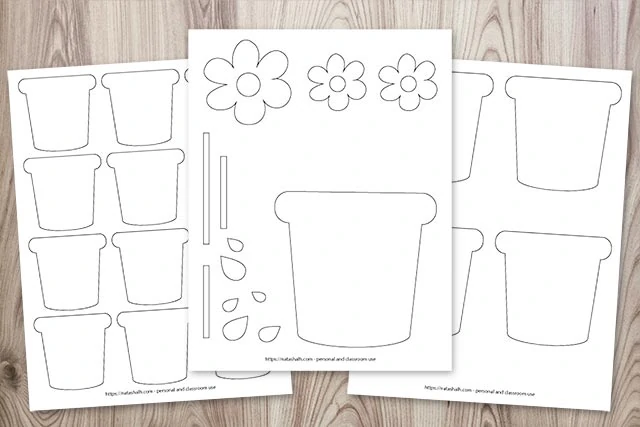 free printable flower pot templates for adorable mothers day crafts