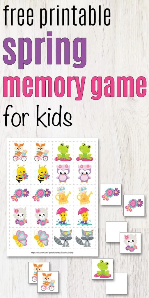 Spring Think Fast Game Printable Spring Activity for Kids