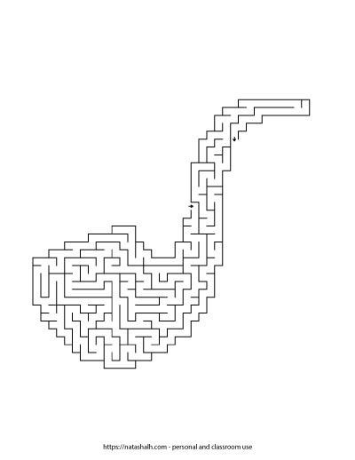 pipe shaped st patrick's day maze printable