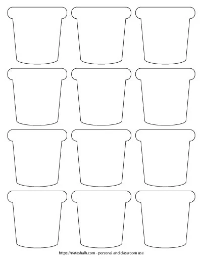 Free Printable Flower Pot Templates (for adorable Mother's Day crafts