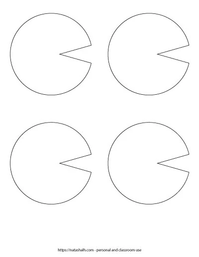 Four medium lily pad templates to print and cut