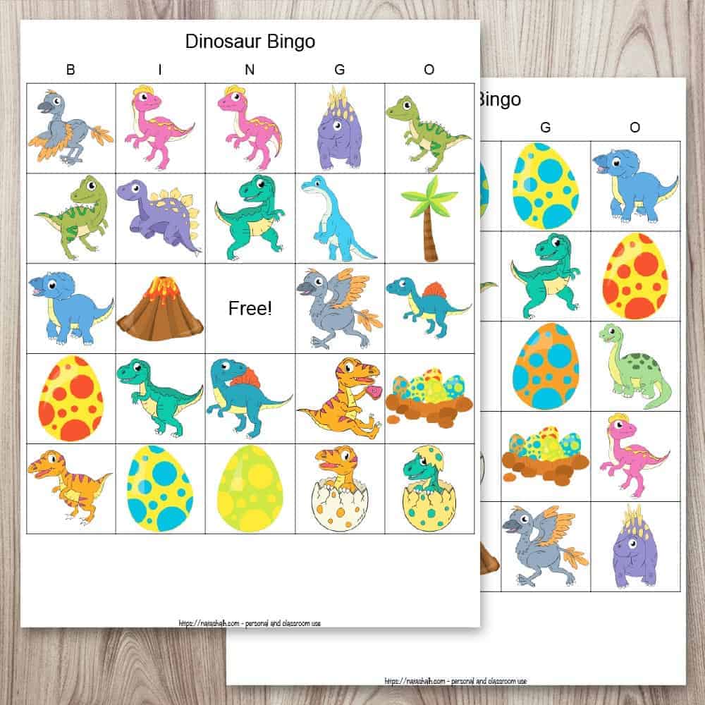Free Printable Dinosaur Bingo (for a roaring good time) The Artisan Life