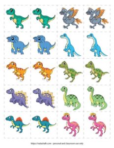 Free Printable Dinosaur Matching Game (for your dino-loving child ...