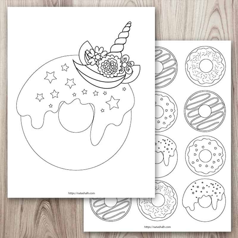9+ Free Printable Donut Coloring Pages - The Artisan Life