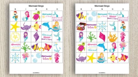 Free Printable Mermaid Bingo (Fun &amp; easy mermaid party activity!) - The ...