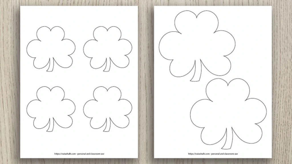 leaf clover template printable