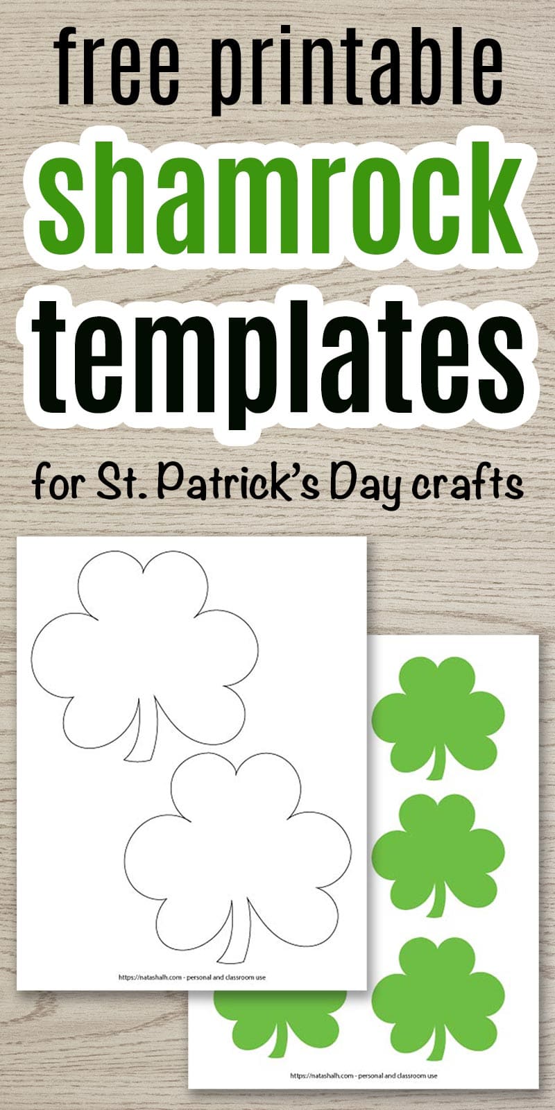 Free Printable Shamrock Templates (includes green shamrocks!) - The ...