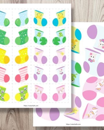 free printable sock matching game for kids