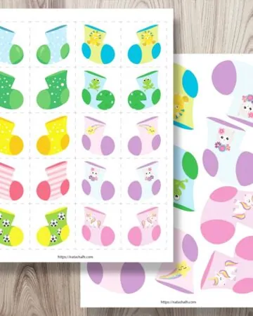 free printable sock matching game for kids