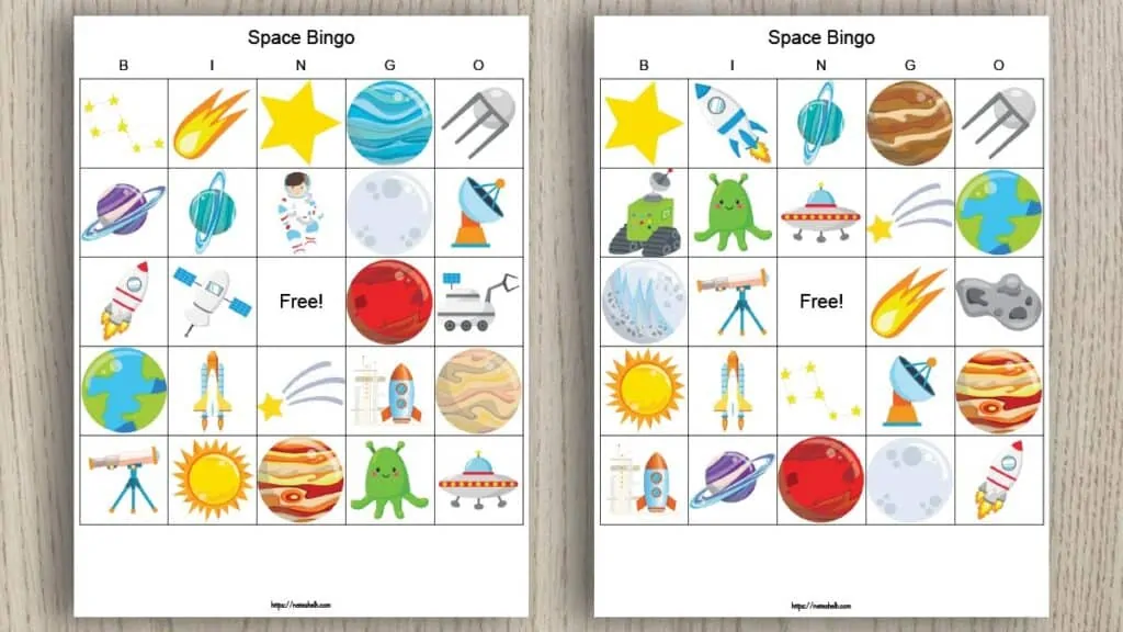 Free Printable Space Bingo For Out Of This World Fun The Artisan Life