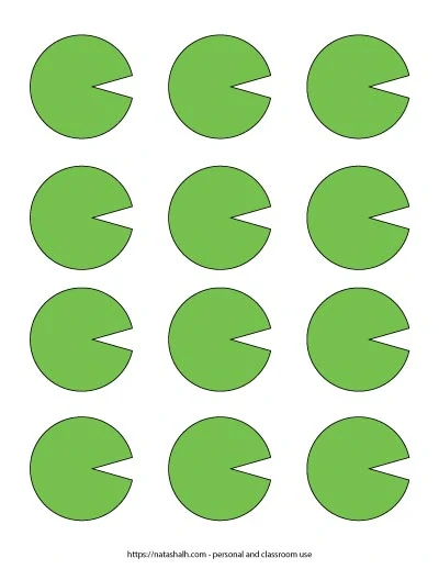 lily pad and frog template