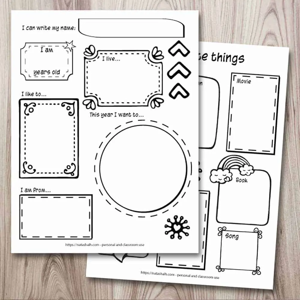 11 Free All About Me Printables (icebreaker activity for back to Within All About Me Worksheet Preschool
