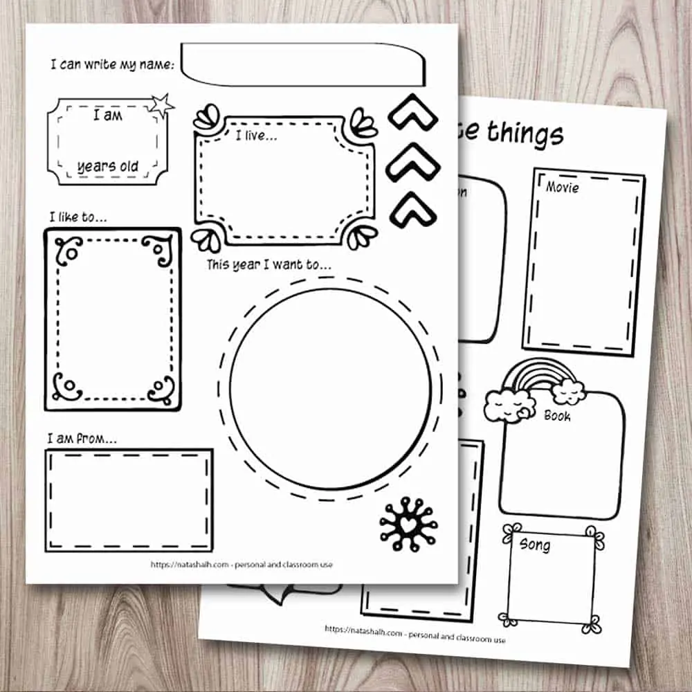 3 Free All About Me Printables (icebreaker activity for back to school