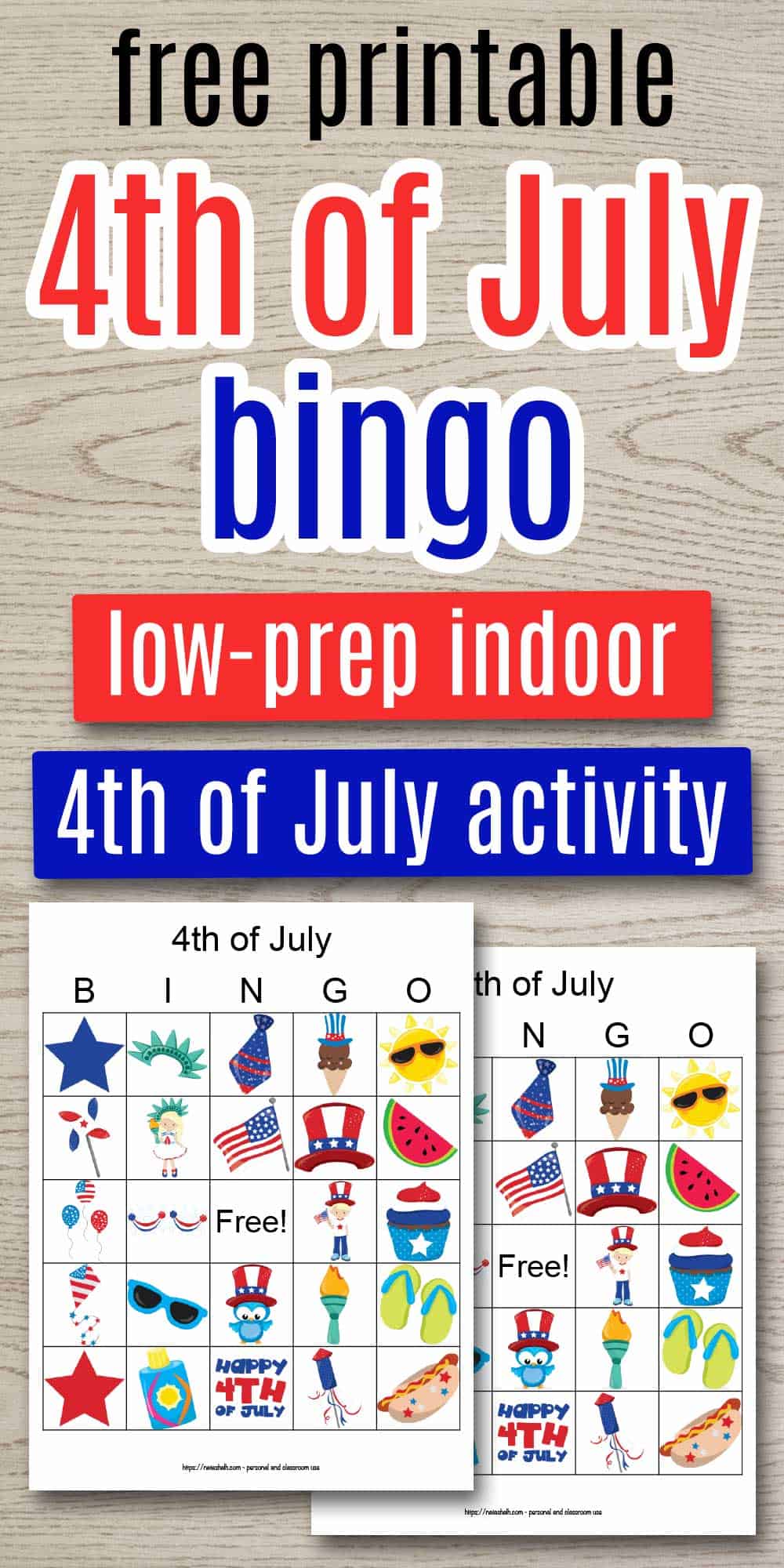 Free Printable Fourth of July Bingo - The Artisan Life