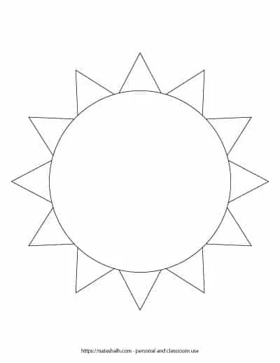 sun stencil printable