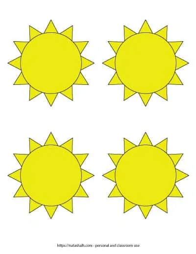 sun template to print