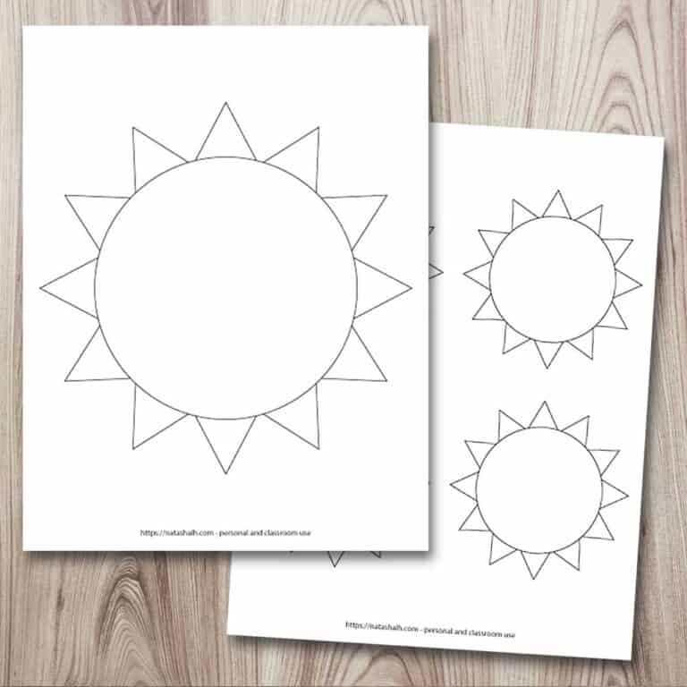 9 Free Printable Sun Templates - The Artisan Life