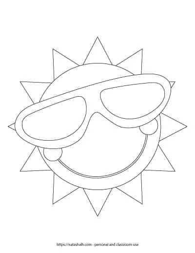 smiling sun template