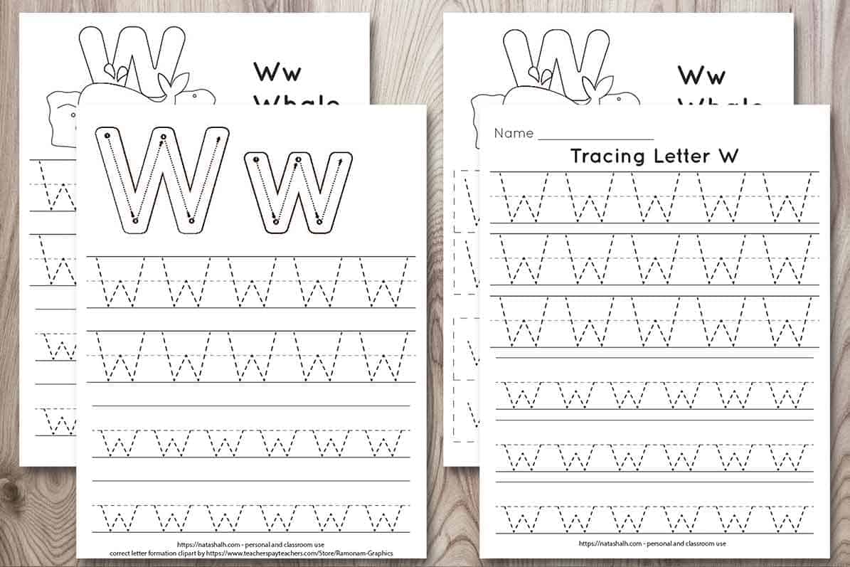 Free Printable Letter W Tracing Worksheets (w is for whale) - The ...