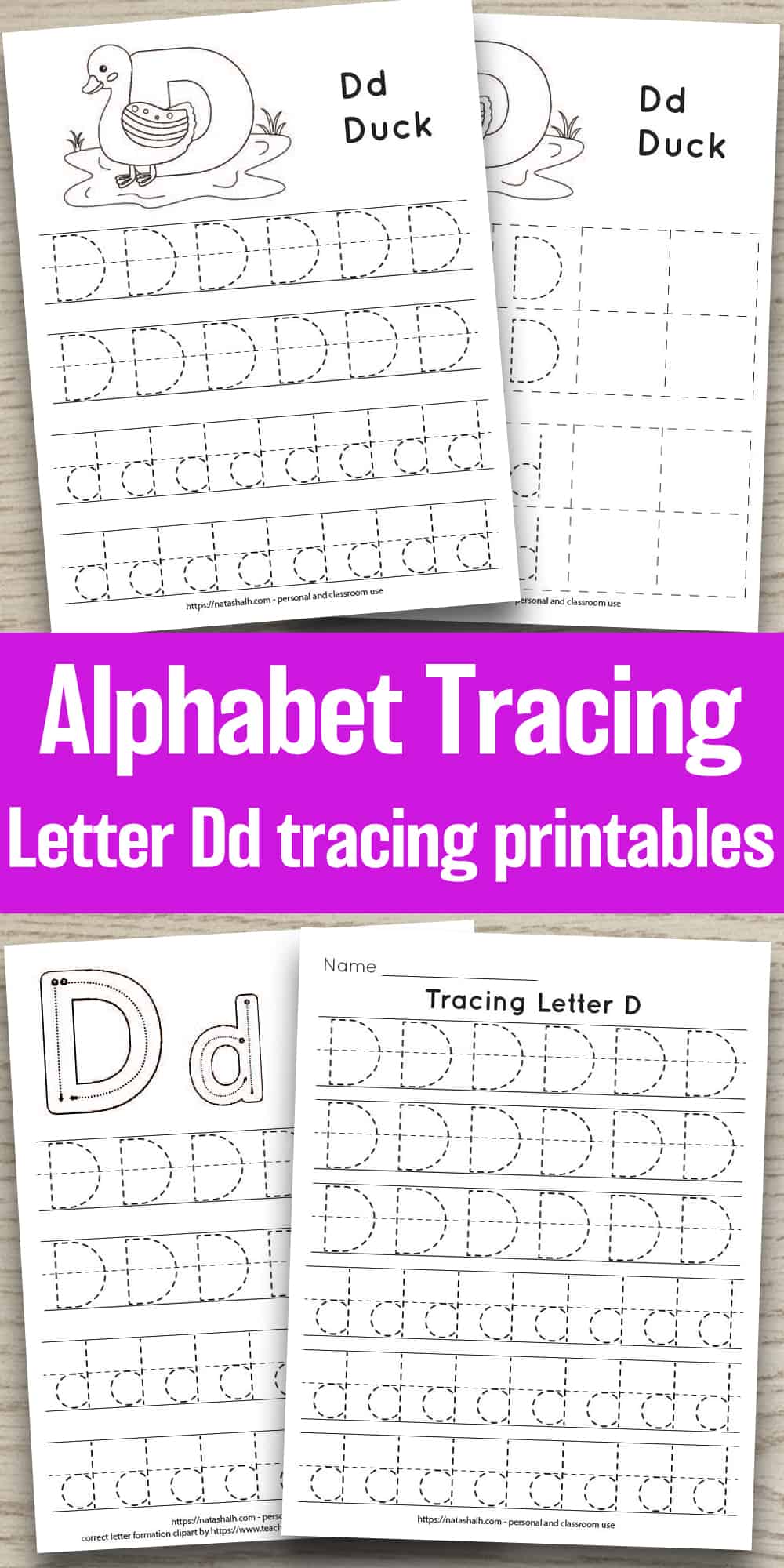 Free Printable Letter D Tracing Worksheets - The Artisan Life