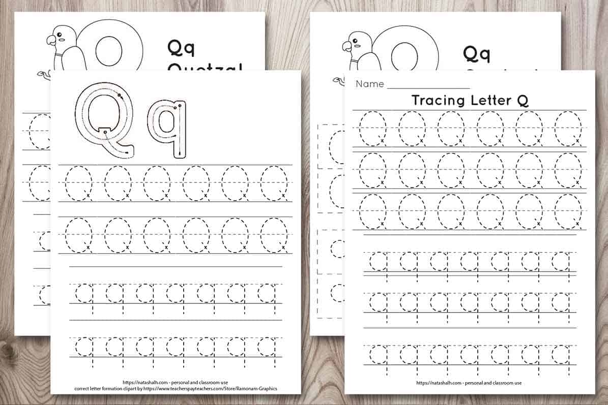 Free Printable Letter Q Tracing Worksheets