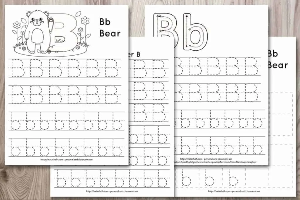 free printable letter b tracing worksheets the artisan life