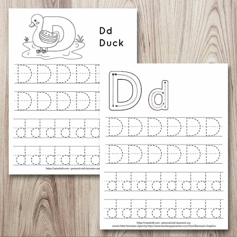 free printable letter d tracing worksheets the artisan life