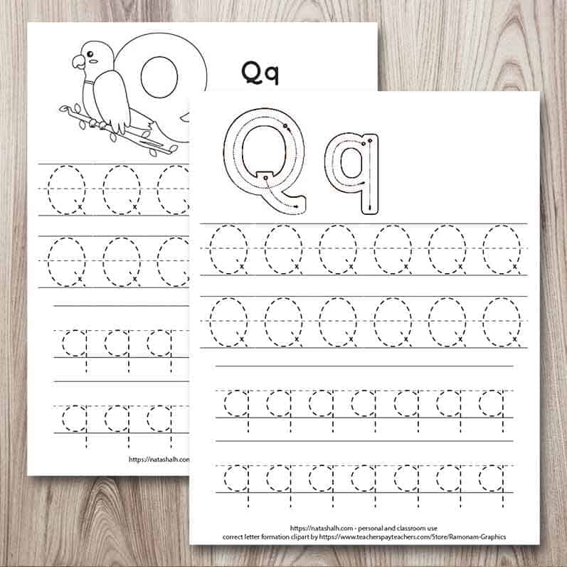 free printable letter q tracing worksheet q is for quetzal the artisan life