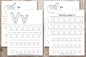 Free Printable Letter V Tracing Worksheets - The Artisan Life