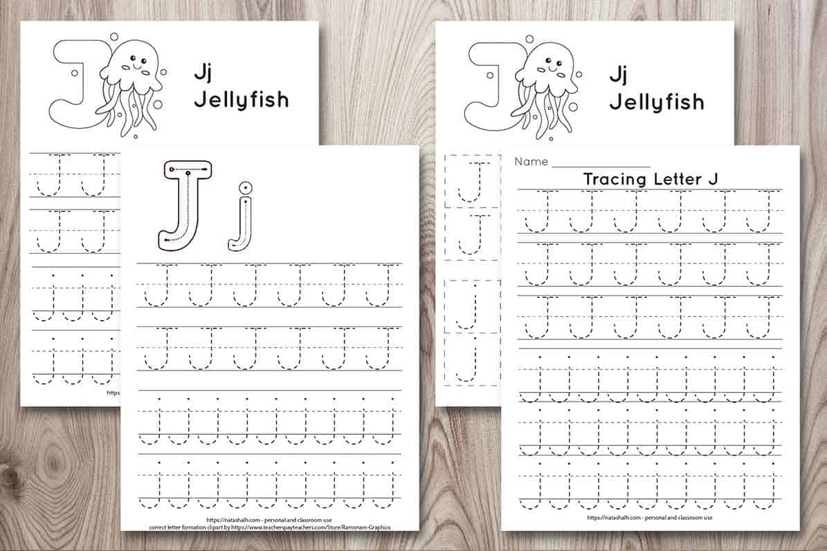 Free Printable Letter J Tracing Worksheets (J is for Jellyfish) - The ...