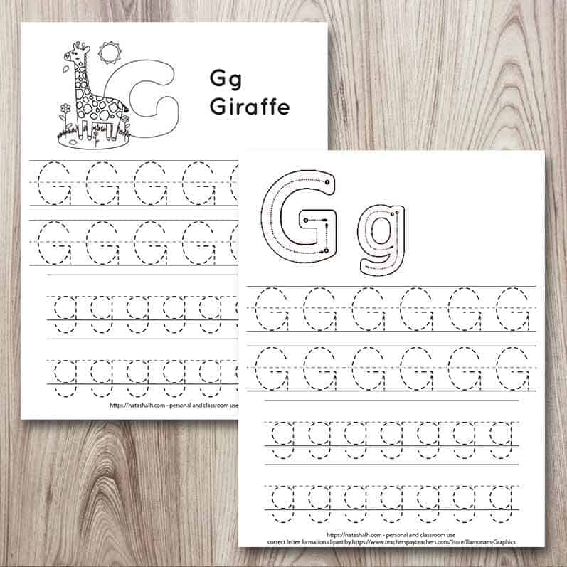 free printable letter g tracing worksheets the artisan life