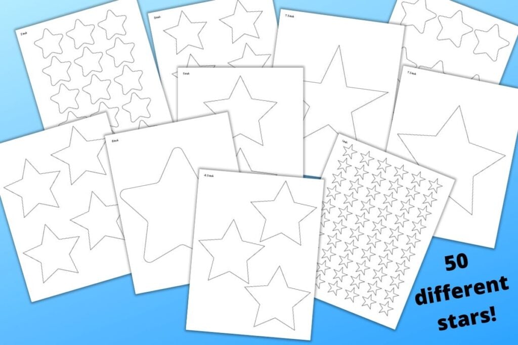 Free Printable Star Templates & Outlines - Small to Large Sizes, 1 inch to  8 inch