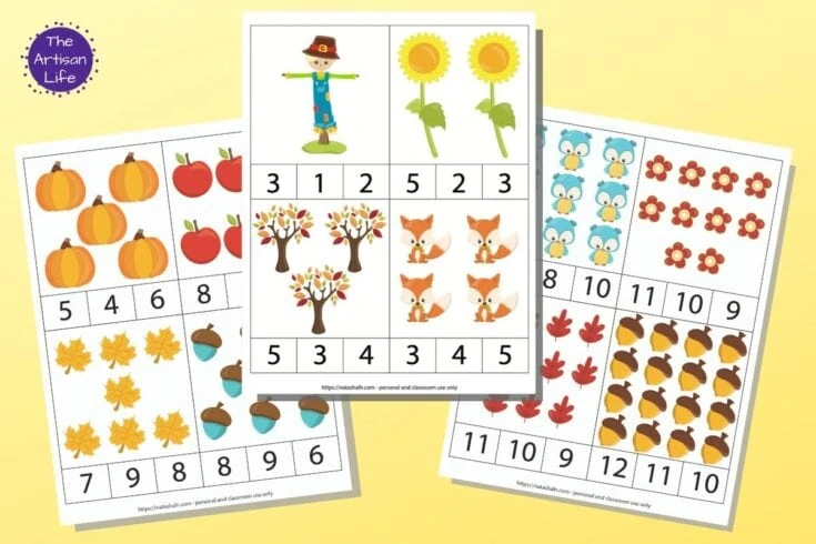 Free Printable Fall Matching Game (for toddlers & preschoolers) - The ...