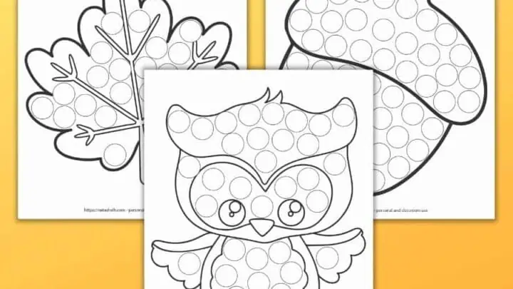 Free Printable Dental Health Dot Marker Coloring Pages - The Artisan Life