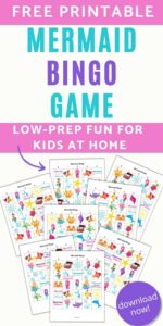 Free Printable Mermaid Bingo (Fun &amp; easy mermaid party activity!) - The ...