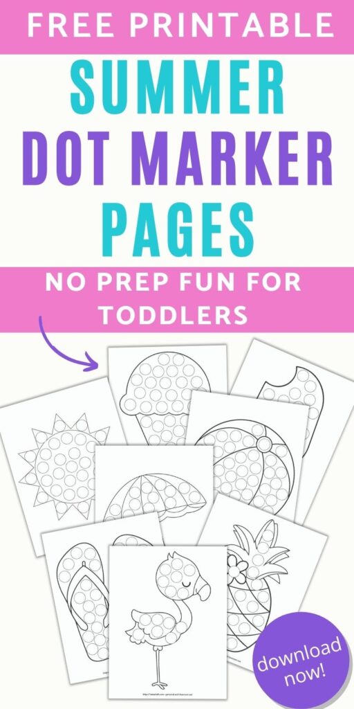 11 Free Printable Summer Dot Marker Coloring Pages The Artisan Life