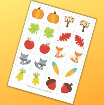 Free Printable Fall Matching Game (for toddlers &amp; preschoolers) - The ...
