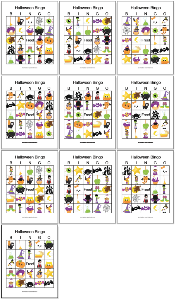 Halloween Bingo Games To Print