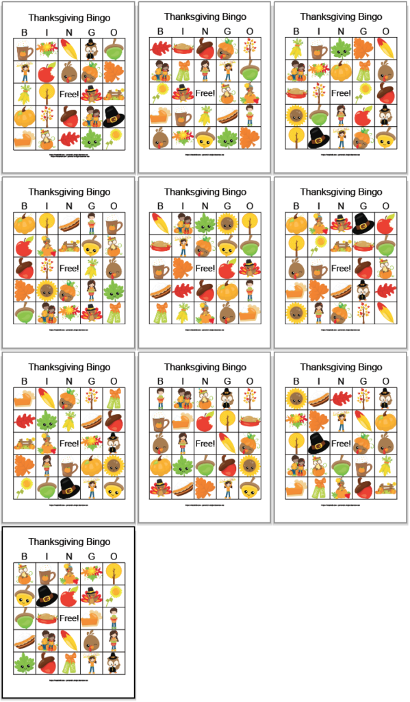 Thanksgiving Bingo Template