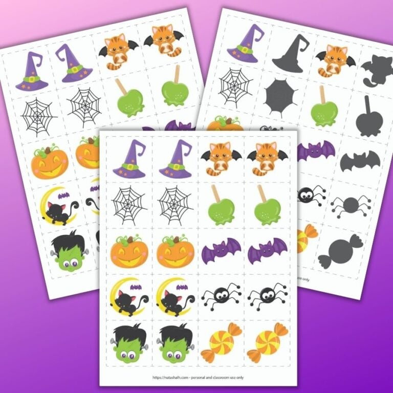 Free Printable Halloween Matching Cards lowprep activity for toddlers