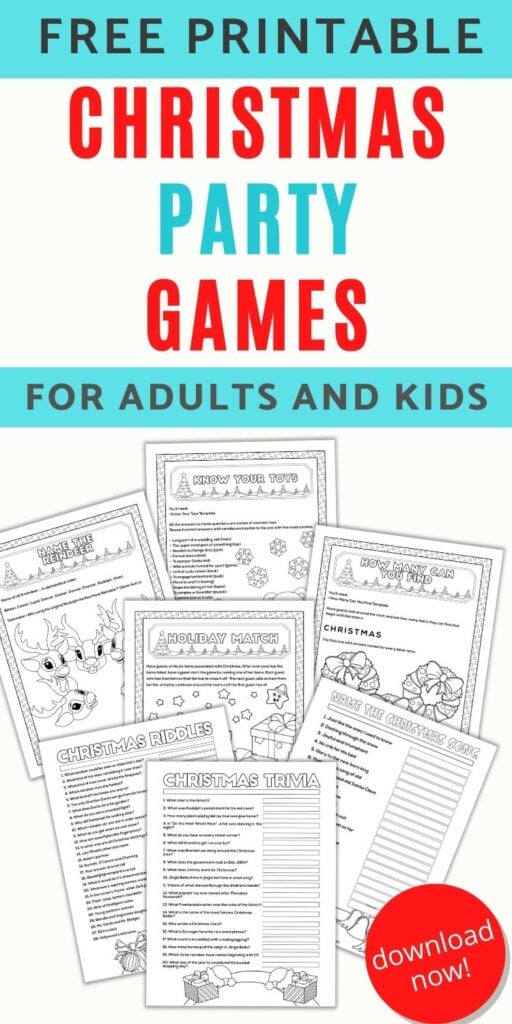 Free Printable Christmas Games for Parties and Families - The Artisan Life