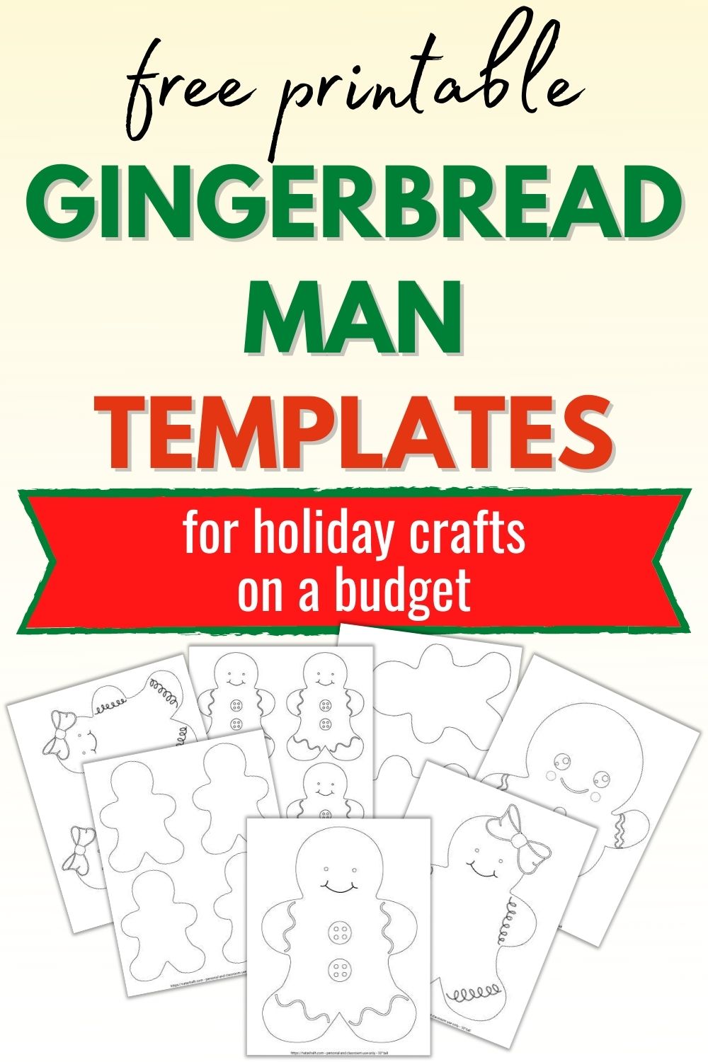 11 Free Printable Gingerbread Man Templates (great for kid's holiday